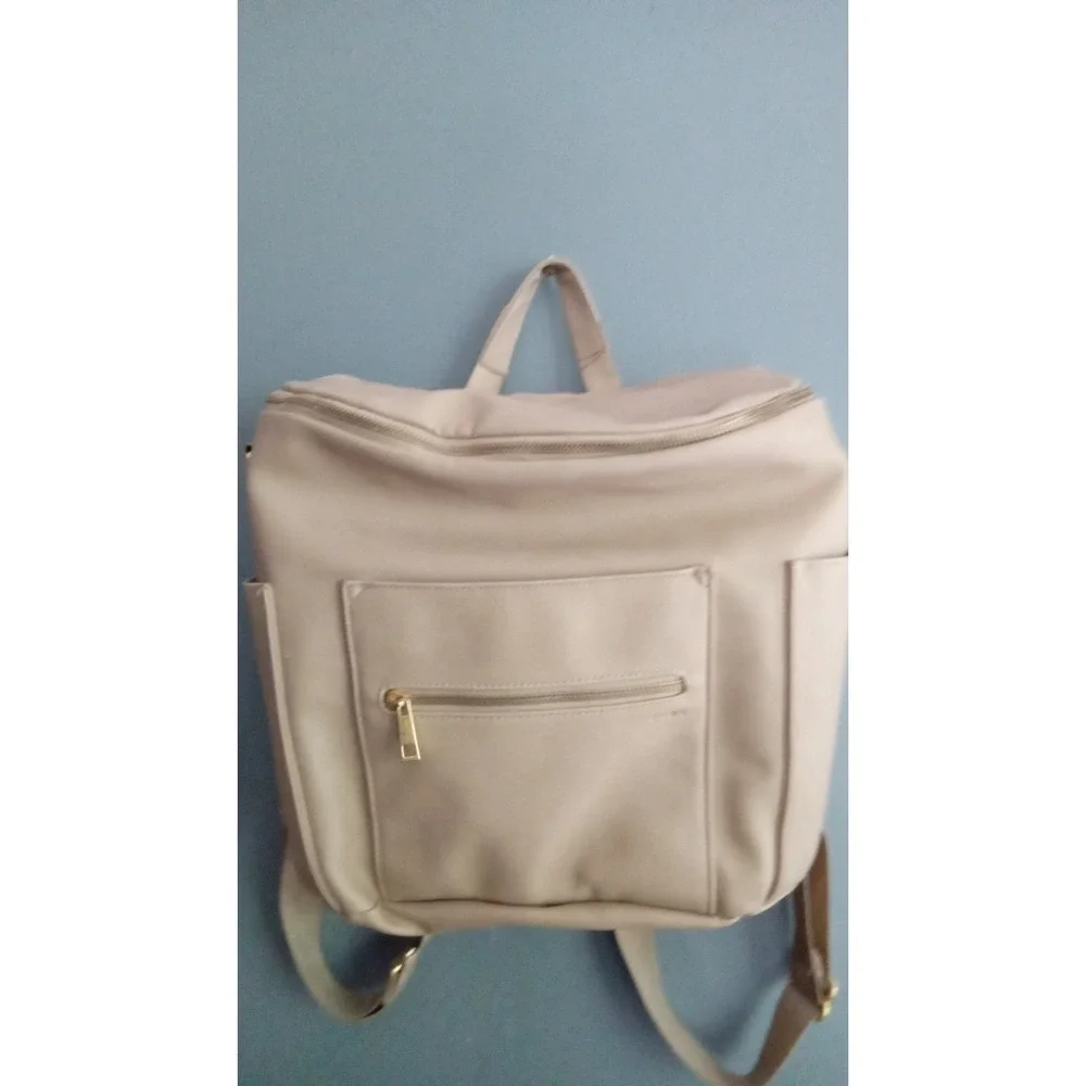 Fawn Design Backpack‎ Convertible Diaper Bag Blush Faux Leather